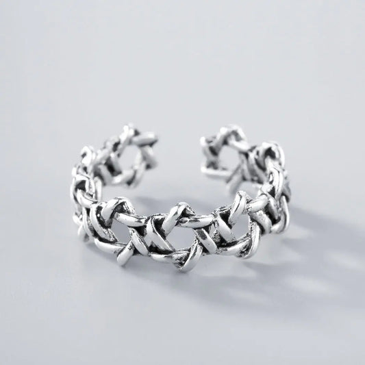 Open Ring Silver Star Ring