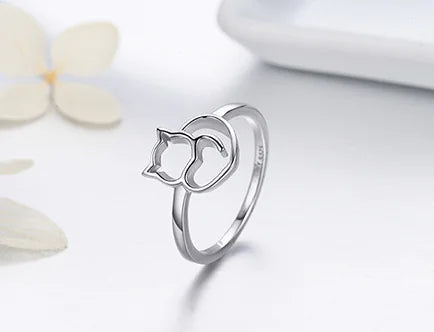 Animal Ring, Cat Ring, Sterling Silver Ring