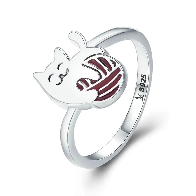 Animal Ring, Cat Ring, Sterling Silver Ring