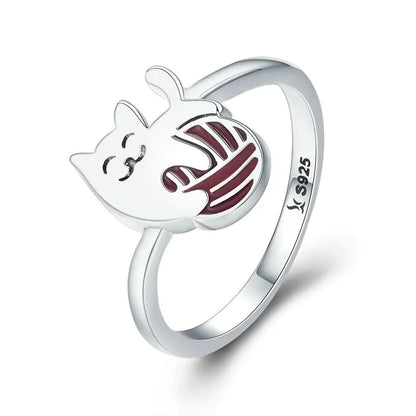 Animal Ring, Cat Ring, Sterling Silver Ring